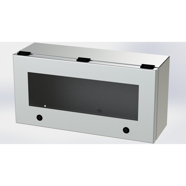1/4 Turn Latch Electrical Enclosures, 9 in H, 6 in D, 18 in W, NEMA 3R, 4, 4X, 12, 13